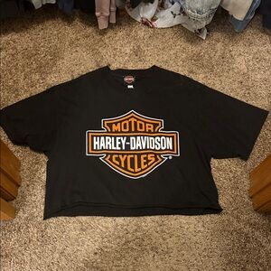Harley-Davidson Black Tee with Orange Logo